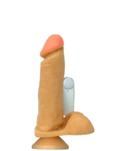 jonas - PÊNIS REALÍSTICO COM vibro ESCROTO E VENTOSA EM CYBERSKIN 20 x 5 cm (PV20)