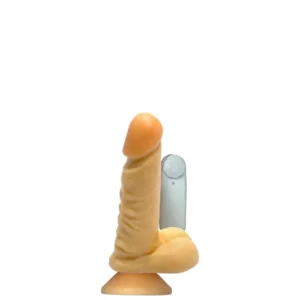 Kaio - PÊNIS REALÍSTICO COM VIBRO ESCROTO e ventosa EM CYBERSKIN 12 X 3,5 CM (PV12)