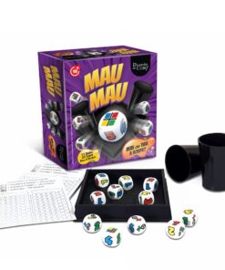 JOGO MAU MAU COM 11 DADOS E 02 COPOS DIVERSÃO AO CUBO