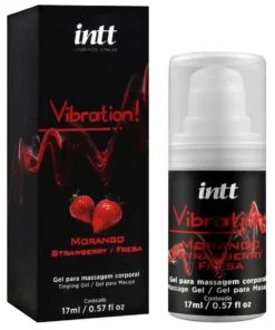 Vibration Gel Excitante que Vibra Sabor morango 17ml Intt