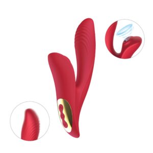 cloves -Vibrador com estimulo no ponto G e pulsação no clitóris- 10 intensidades (5891) vermelho
