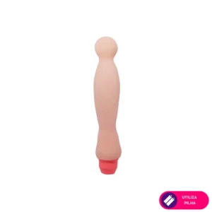 Prótese peniana com vibro 22 x 3,8 cm (1337) bege