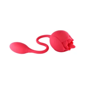 Vibrador formato de rosa com pulsação no clitóris e cápsula por app de celular (1518)