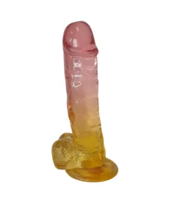 Pênis de silicone em degrade com ventosa 19cm (MVP1404)