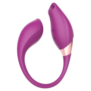 vibrador com pulsação no clitóris e cápsula vibratória 8 intensidades (1318) roxo