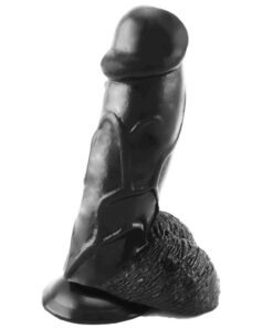 Satisfação - Pênis De Borracha Maciça 18,5 X 4,8Cm (R7BSVBL) preta
