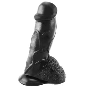 Satisfação - Pênis De Borracha Maciça 18,5 X 4,8Cm (R7BSVBL) preta