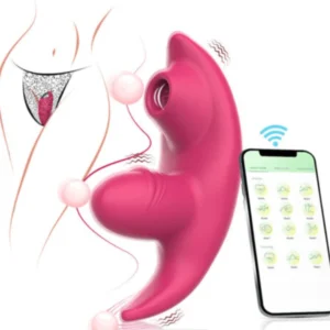 Vibrador de casal -em formato de calcinha por aplicativo de celular com pulsação- 09 intensidades (3045S)