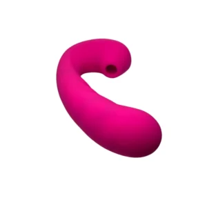 Vibrador duplo estimula o ponto G e pulsa no clitóris e vai e vem (4615)