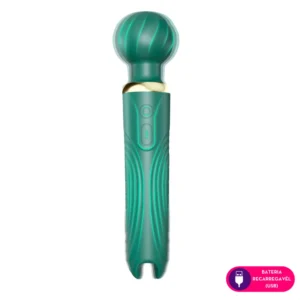 Magda -Varinha mágica com texturas estimuladoras- 10 intensidades (1815) verde
