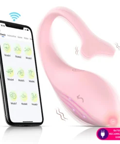 Vibrador de casal- por aplicativo de celular- 09 intensidades (2029) rosa