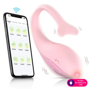 Vibrador de casal- por aplicativo de celular- 09 intensidades (2029) rosa