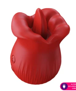 Vibrador de clitóris em formato de boca com10 intensidades (8527)