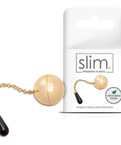 Pingente Vaginal Metal Com Pedra Gota 2,4Cm 25G Sexy Fantasy