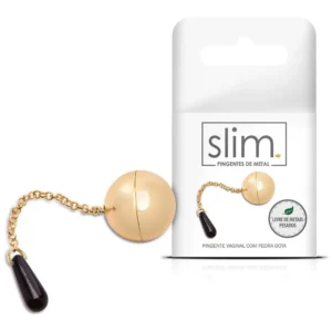 Pingente Vaginal Metal Com Pedra Gota 2,4Cm 25G Sexy Fantasy