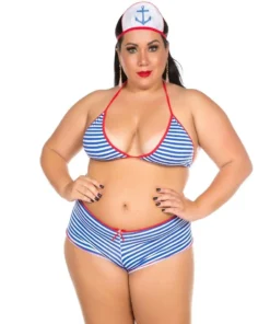 MINI FANTASIA MARINHEIRA SEXY PLUS SIZE PIMENTA SEXY (2077)