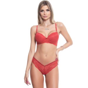 Conjunto 1/2 Taça Rendado Bojo Drapeado Sensual Love (1075) - m