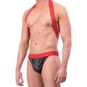 Suspensório Preto E Vermelho Sexy Fantasy (1201)
