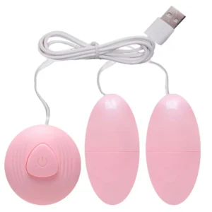 Bullet -Cápsula Vibratória Dupla com fio USB- 07 intensidades (030) ROSA