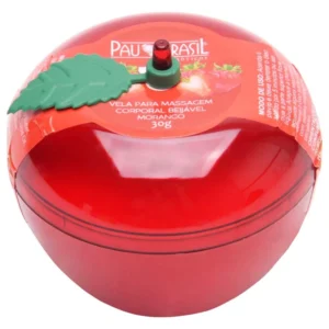 Vela com aroma de morango 30G (aquece) Pau Brasil