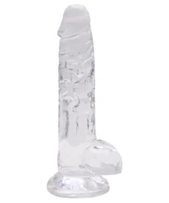 Pênis Maciço Feito Em Jelly Com Ventosa 15cm (YSSN091) transparente