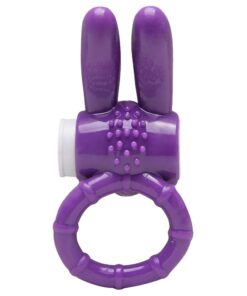 Anel peniano com vibro e estimulador de clitóris rabbit (AN003)