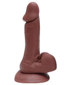 JULIO - PÊNIS DE BORRACHA MACIÇA 12,9 X 2,5CM  (R5ECH) MARROM