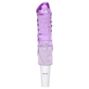 Benjamim -Vibrador Bastão formato de Pênis em jelly- 01 intensidade (6174) roxo