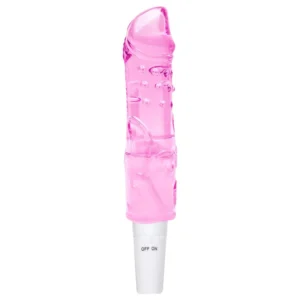 Benjamim -Vibrador Bastão formato de Pênis em jelly- 01 intensidade (6174) rosa