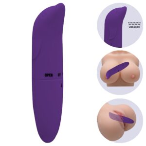 Gregori -VIBRADOR PONTO G GOLFINHO AVELUDADO 01 intensidade- roxo
