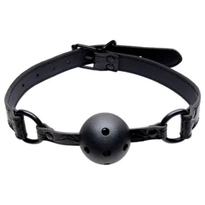 Mordaça Couro Com Bola (8094) preta