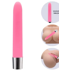 Juliano -Vibrador Personal Com 10 Vibrações Aveludado 17CM (007) ROSA