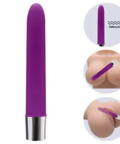 Juliano -Vibrador Personal Com 10 Vibrações Aveludado 17CM (007) ROXO