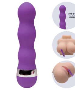 Ruan -Vibrador com Anéis Massageadores Multivelocidade (005) ROXO