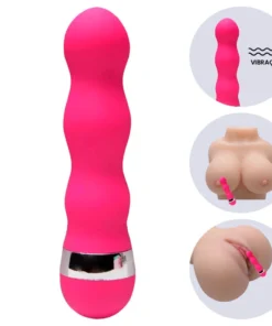 Ruan -Vibrador com Anéis Massageadores Multivelocidade (005) ROSA