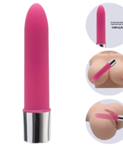 Pablo -Vibrador Personal 14cm aveludado- 10 Vibrações (006) pink