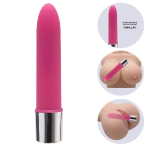 Pablo -Vibrador Personal 14cm aveludado- 10 Vibrações (006) pink