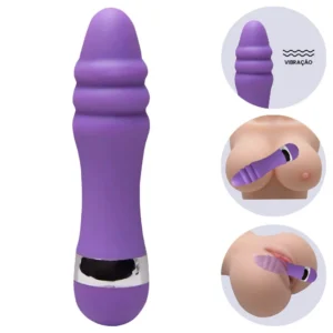 Gus -Vibrador com Anéis Massageadores Multivelocidade (005) ROXO