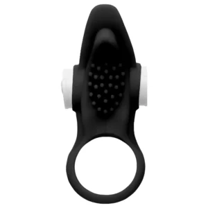 Anel peniano com estimulador de clitoris e testículos (AN004) PRETO