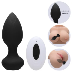 Plug Anal 10 Vibrações Controle Sem Fio Youvibe (PL131) PRETO