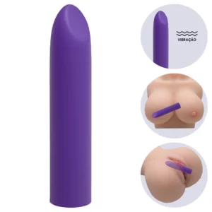 Bullet -Cápsula vibratória com a ponta achatada- 10 intensidade (120C) ROXO