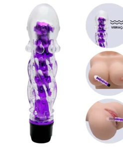 Fábio -Vibrador Personal com capa estimuladora- multivelocidades (011) roxo