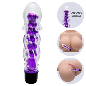 Fábio -Vibrador Personal com capa estimuladora- multivelocidades (011) roxo