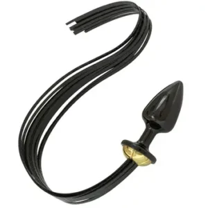 Plug Em Metal Black Com Chicote - Sexy Fantasy