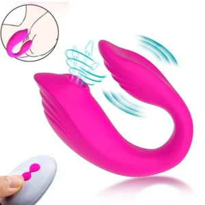 Vibrador de casal- Com Pulsação no clitóris e controle sem fio (4521)