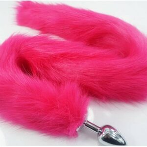 Plug Anal de Metal com Rabo Longo pink (RY001MPJ) tamanho p