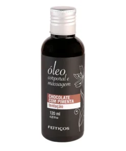 ÓLEO CORPORAL E MASSAGEM CHOCOLATE COM PIMENTA 120ML FEITIÇOS AROMÁTICOS