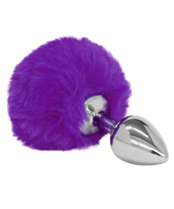 plug anal pompom roxo tamanho P