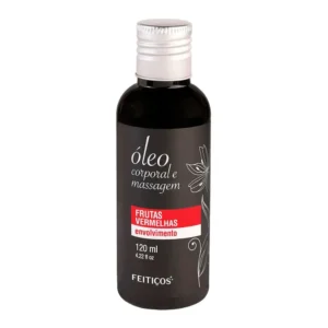 ÓLEO CORPORAL E MASSAGEM FRUTAS VERMELHAS 120ML – FEITIÇOS AROMÁTICOS