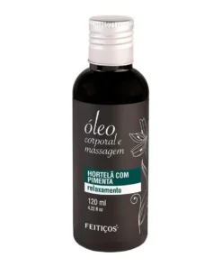 ÓLEO CORPORAL E MASSAGEM Hortelã com Pimenta 120ML – FEITIÇOS AROMÁTICOS